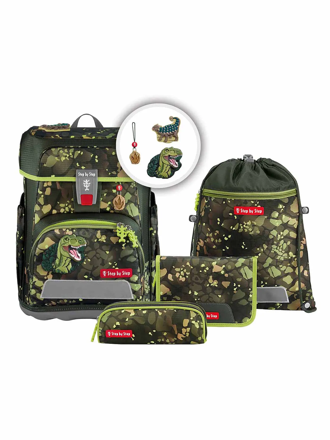 STEP BY STEP | Schultaschen Set 5tlg CLOUD Dino Torex | 
